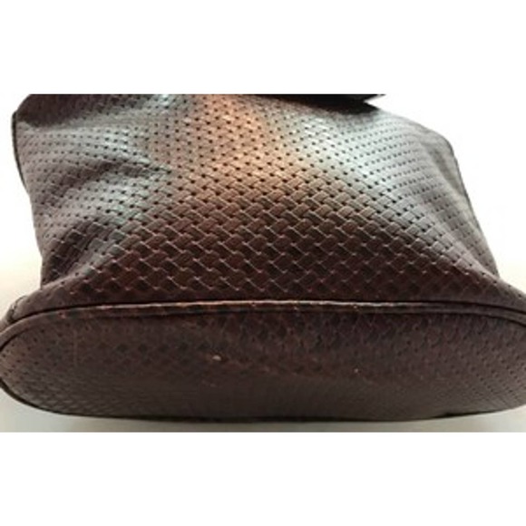 Cuerolandia Burgundy Perforated Leather Backpack